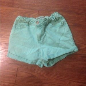 Mint Green Jean Shorts